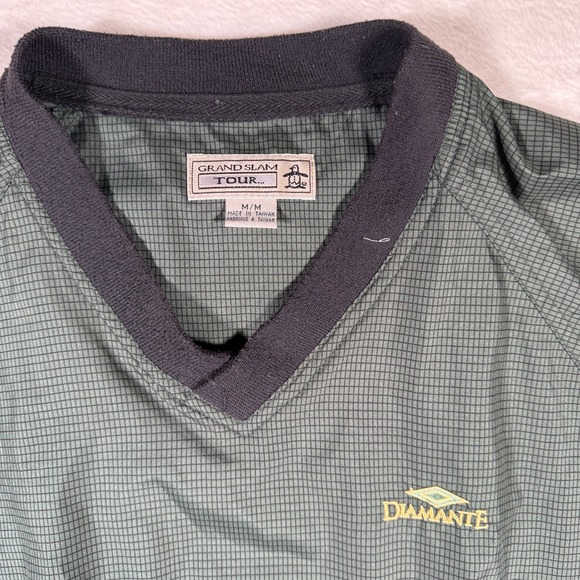 Mens Grand Slam Tour Diamante Pullover Golf Jacket Windbreaker M M Green - Picture 3 of 7